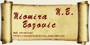 Miomira Božović vizit kartica